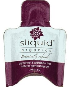 Sliquid Organics Natural Lubricating Gel - .17 oz pillow