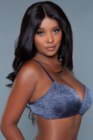 2219 Miss Me Bra (Color: Blue, size: DD)