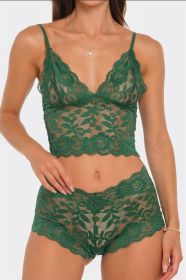 2789 Eye On You 2 Piece Set (Color: Military Green, size: 1X)