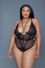 2267 Elise Bodysuit (Color: black, size: 3X)