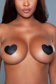 2180H Heart Nipple Cover (Color: black)