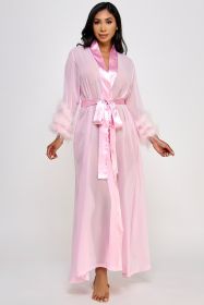 2257 Sahar Robe (Color: Blush Pink, size: Q)