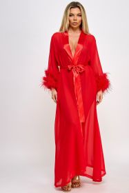 2257 Sahar Robe (Color: Red, size: OS)