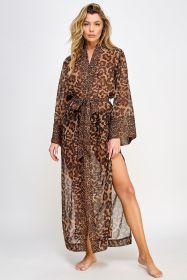 2484 Juliana Robe (Color: Leopard, size: S/M)