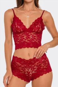 2789 Eye On You 2 Piece Set (Color: Burgundy, size: S)