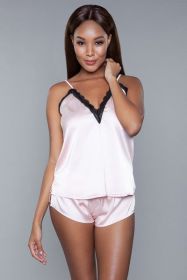 1962 Luna Cami and Short Set (Color: Blush PinkM)