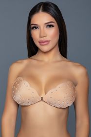 2309 Scalloped Edge Bra Adhesive (Color: Nude, size: A)