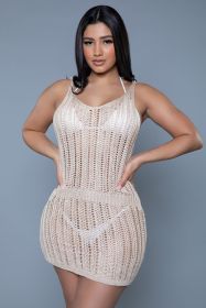 2416 Josephine Mini Dress (Color: Nude, size: S/M)