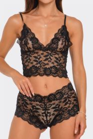 2789 Eye On You 2 Piece Set (Color: black, size: L)