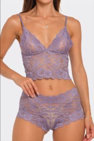 2789 Eye On You 2 Piece Set (Color: Lavender, size: L)