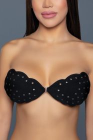 2309 Scalloped Edge Bra Adhesive (Color: black, size: D)