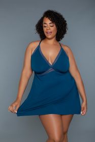 2250P Hailee Slip (Color: Deep Royal, size: 2X)
