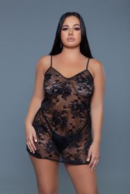 2270 Kelly Chemise (Color: black, size: S)