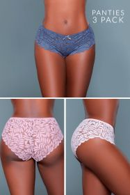 22113PK Livvy Hipster 3 Pack (Color: Pink/Peach/Grey, size: M)