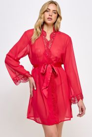 2493 Vivian Robe (Color: Red, size: 1X/2X)