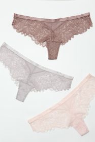 2212B3PK Wren Cheeky 3 Pack (Color: Pink/Peach/Grey, size: L)